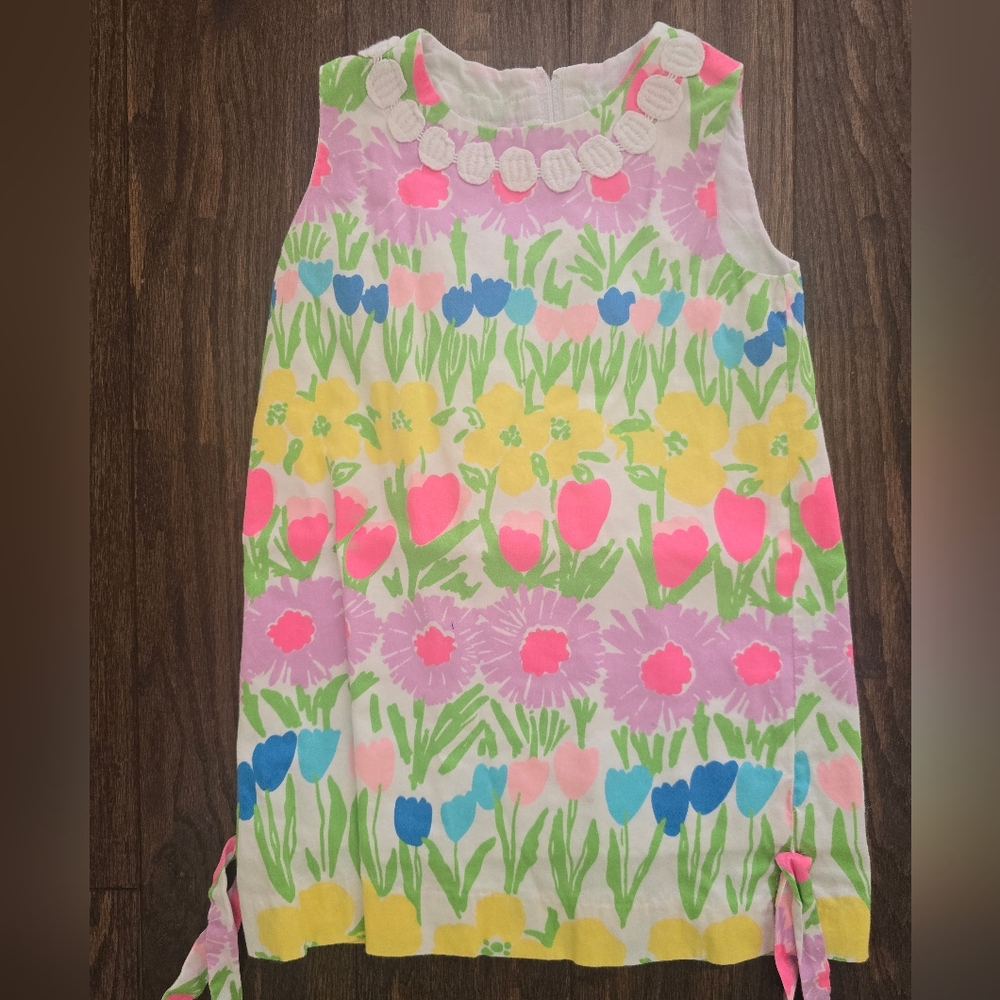 Lilly Pulitzer Girls Tulip 4t Floral Kids Dress - Multicolor